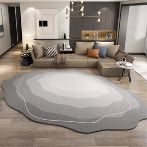 Grey Irregular Shape Faux Cashmere Shaggy Comfy Area Rugs For Living Room Bedroom Bedside Carpet