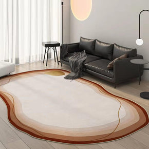 Simple and Creative Irregular Shape Faux Cashmere Shaggy Comfy Area Rugs For Living Room Bedroom Bedside Carpet 03