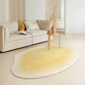 Simple and Creative Irregular Shape Faux Cashmere Shaggy Comfy Area Rugs For Living Room Bedroom Bedside Carpet 05