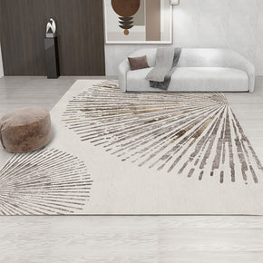 Radial Lines Pattern Faux Cashmere Shaggy Area Rugs For Bedroom Living Room Office