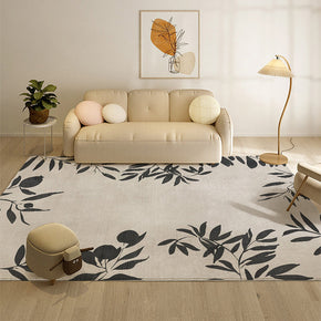 Faux Cashmere Vintage Floral Soft Shaggy Area Rugs For Bedroom Living Room Bedside Office 02