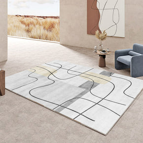 Intersecting Lines Pattern Thicken Faux Cashmere Shaggy Area Rugs For Living Room Bedroom Bedside Carpets