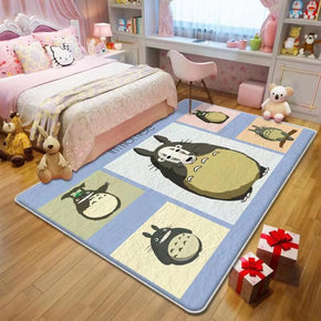 Lovely Cats Pattern Faux Cashmere Shaggy Area Rugs For Kids Room Bedroom Bedside Carpets