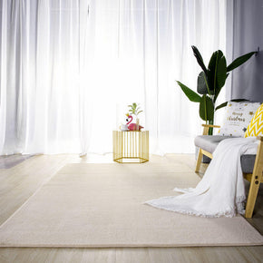 Beige White Simple Faux Cashmere Shaggy Area Rugs For Living Room Bedroom Bedside Carpets