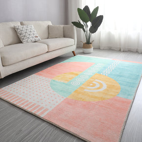 Simple Multicolor Printed Imitation Cashmere Area Rugs For Living Room Bedroom Hall Office