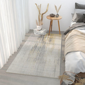 Abstract Art Lines Faux cashmere Bedside Porch Carpets for Bedroom