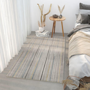 Faux Cashmere Striped Soft and Comfortable Bedside Porch Carpets for Bedroom