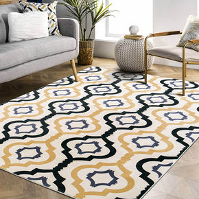 Lantern Geometric Pattern Faux Cashmere Soft Shaggy Area Rug Carpets For Living Room Bedroom Hall Office