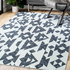Triangle Geometric Pattern Faux Cashmere Soft Shaggy Area Rug Carpets For Living Room Bedroom Hall Office
