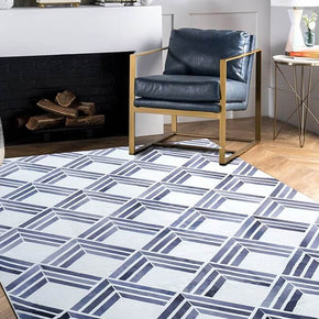 Three-dimensional Square Geometric Pattern Faux Cashmere Soft Shaggy Area Rug Carpets For Living Room Bedroom Hall Office