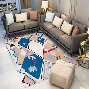Funny Moroccan Colorful Area Rugs Living Room Hall Carpets
