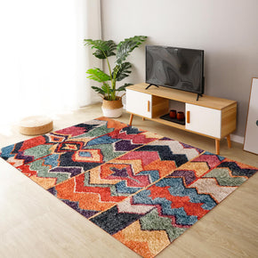 Colorful Wavy Striped Moroccan Area Rugs Living Room Hall and Office Carpets