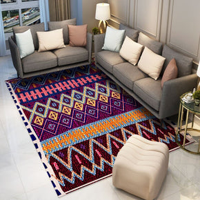 Moroccan Pattern Faux Cashmere Multi-coloured Area Rugs Hall Living Room and Office Carpets