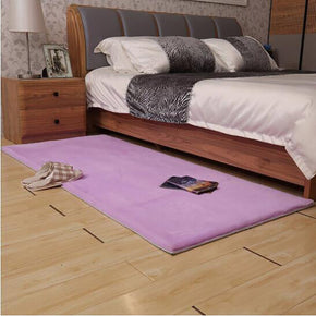 Purple Quality Faux Rabbit Fur Plush Soft Shaggy Rugs For Living Room Nursery Bedroom Bedside Rugs Floor Mats