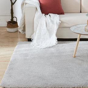Light Grey Solid Colour Soft and Comfortable Rugs Carpets For Living Room Bedroom Hall