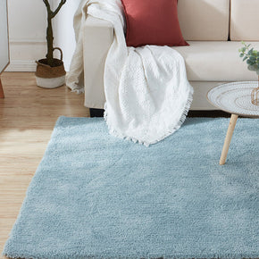 Blue Solid Colour Soft and Comfortable Rugs Carpets For Living Room Bedroom Hall