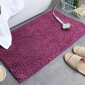 Light Purple Chenille Luxury Super Thick Soft Shaggy Bath Mats Doormat for Bathroom