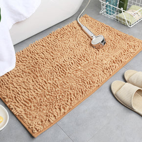 Khaki Chenille Luxury Super Thick Soft Shaggy Bath Mats Doormat for Bathroom