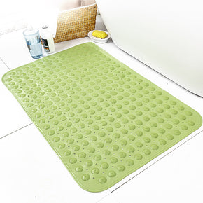 Green Simplicity Bathroom Shower Mats Tub Mat Antibacterial With Suction Cups and Drain Holes