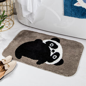 Cartoon Cute Panda Patterned Entryway Doormat Rugs Kitchen Bathroom Anti-skip Mats