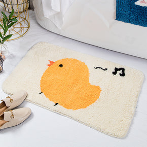 Cartoon Cute Singing Bird Patterned Entryway Doormat Rugs Kitchen Bathroom Anti-skip Mats