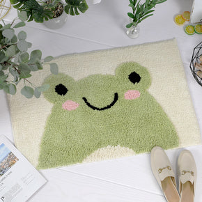 Cartoon Cute Frog Patterned Entryway Doormat Rugs Kitchen Bathroom Anti-skip Mats