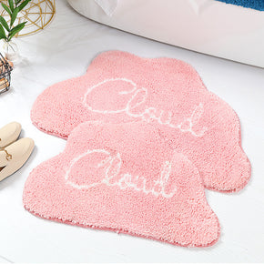 Pink Cloud Shape Patterned Entryway Doormat Rugs Kitchen Bathroom Anti-skip Mats