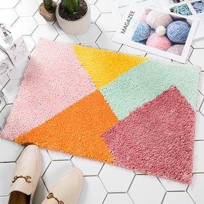 Colourful Cube Patterned Entryway Doormat Rugs Kitchen Bathroom Anti-skip Mats