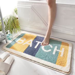Multi-coloured Striped Patterned Entryway Doormat Rugs Kitchen Bathroom Anti-slip Mats