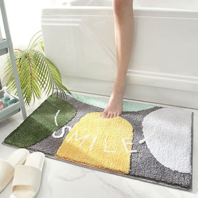 Four Coloured Stones Patterned Entryway Doormat Rugs Kitchen Bathroom Anti-slip Mats