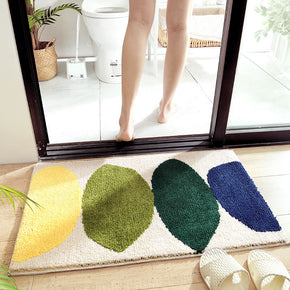 Four Colours Patterned Entryway Doormat Rugs Kitchen Bathroom Anti-slip Mats