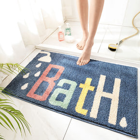 Bath Patterned Blue Entryway Doormat Rugs Kitchen Bathroom Anti-slip Mats