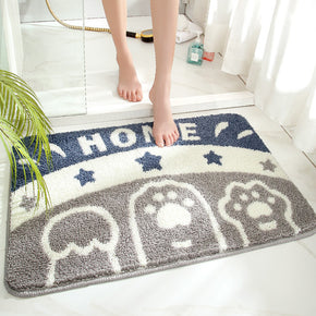 Cute Pet Claws Patterned Entryway Doormat Rugs Kitchen Bathroom Anti-slip Mats