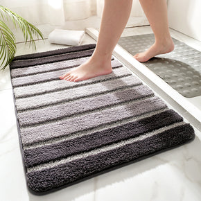 Grey Simple Striped Patterned Entryway Doormat Rugs Kitchen Bathroom Anti-slip Mats