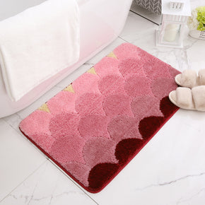 Pink Gradient Clouds Patterned Entryway Doormat Rugs Kitchen Bathroom Anti-slip Mats