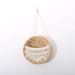 03 Circle Tapestry Handwoven Wall Decoration Wicker Wall Basket