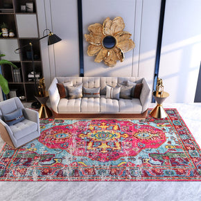 Traditional Vintage Pink Area Rug Carpet for Living Room Hall