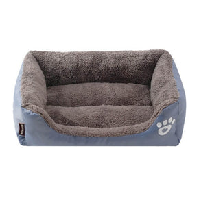 Gray Rectangle Super Shaggy Pet Sofa Pets Bed