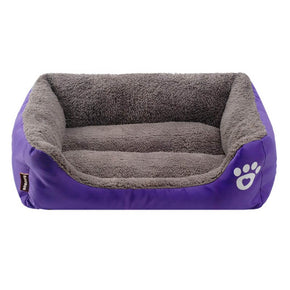 Purple Rectangle Non-slip Bottom Soft Pet Beds