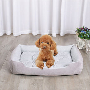 Light Gray Plush Pet Nest Soft Breathable Cat Bed Dog Bed