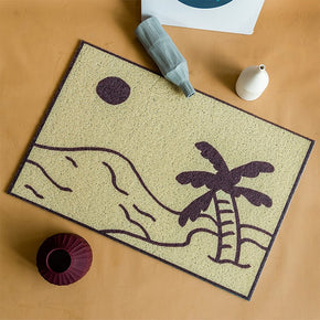 Creative Coconut Tree Dust Remove Doormat Entrance Non-slip Outdoor Floormat