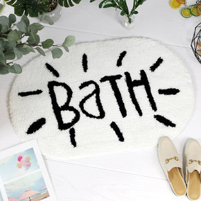 Modern Shaggy  Soft Absorbent Floor Rugs Entryway Bathroom Doormats Anti-slip Mat - Bath