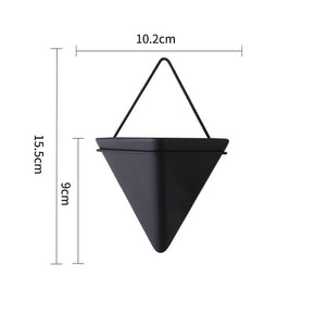 01 Black Creative Living Room Wall Hanging Flower Pot Greenery Hanging Background Wall Decoration