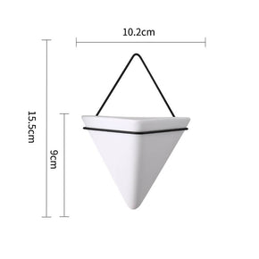 02 White Creative Living Room Wall Hanging Flower Pot Greenery Hanging Background Wall Decoration