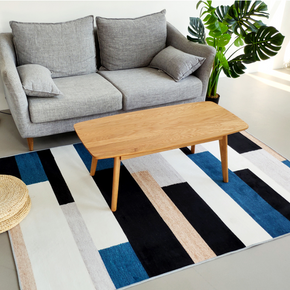 Striped Simple Modern Geometric Patterned Rug Bedroom Living Room Sofa Rugs Floor Mat