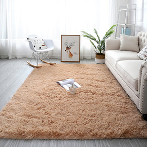 Light Beige Colour Modern Plain Carpet Bedroom Living Room Sofa Rugs Soft Plush Shaggy Rugs