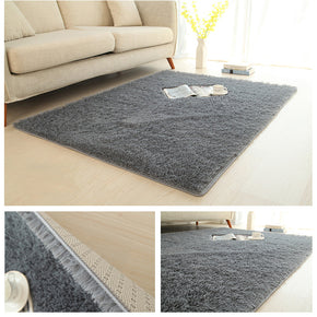 Silver-grey Colour Modern Plain Carpet Bedroom Living Room Sofa Rugs Soft Plush Shaggy Rugs